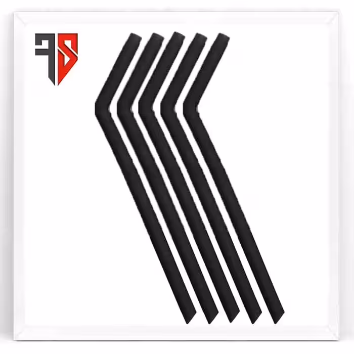 نی نوشیدنی تاشو تک سلفون مشکی - مرکز فروش ملزومات کافه رستوران فرزان