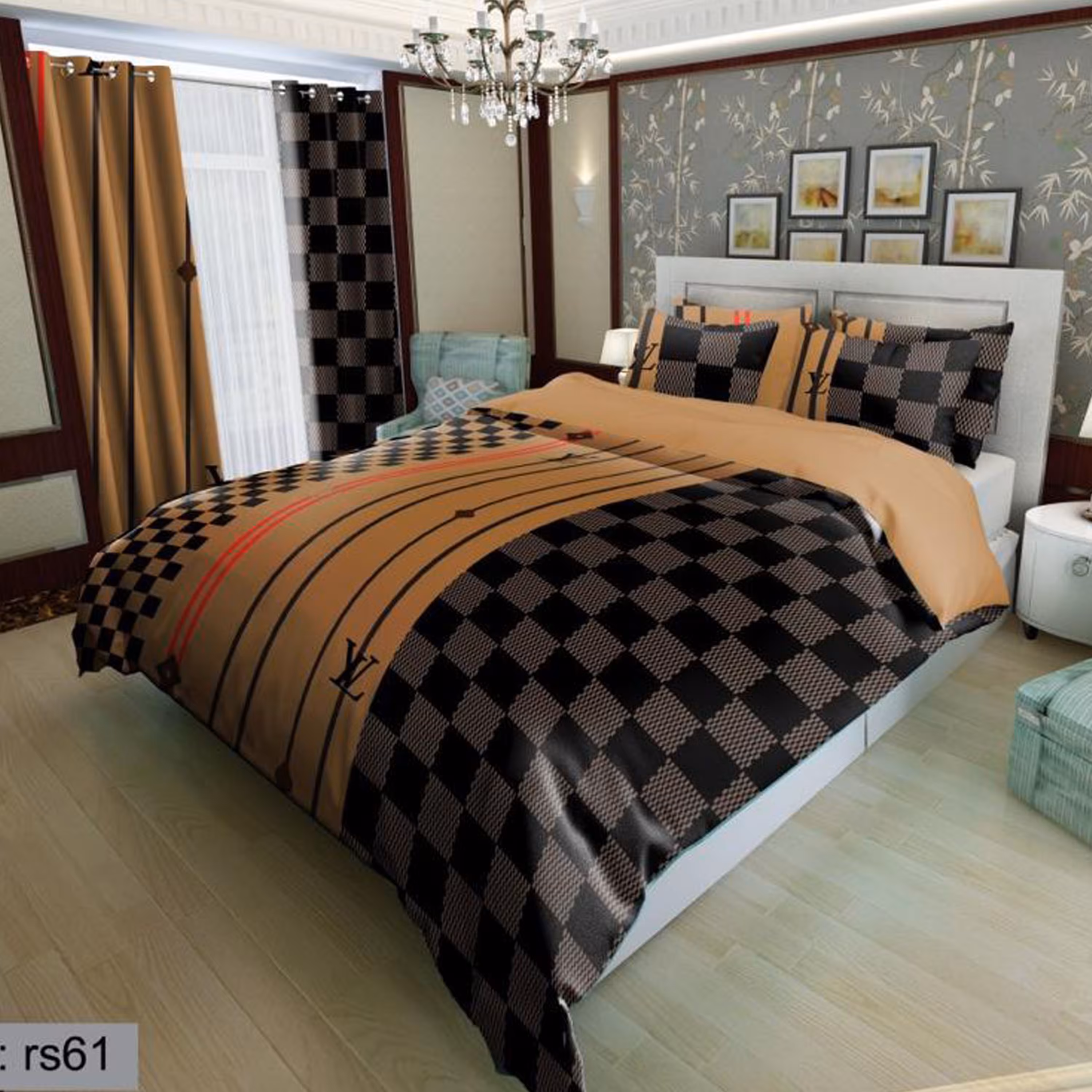 سرویس روتختی 2 نفره تنسل چاپی برندترک لند(Turk Land) rs 61