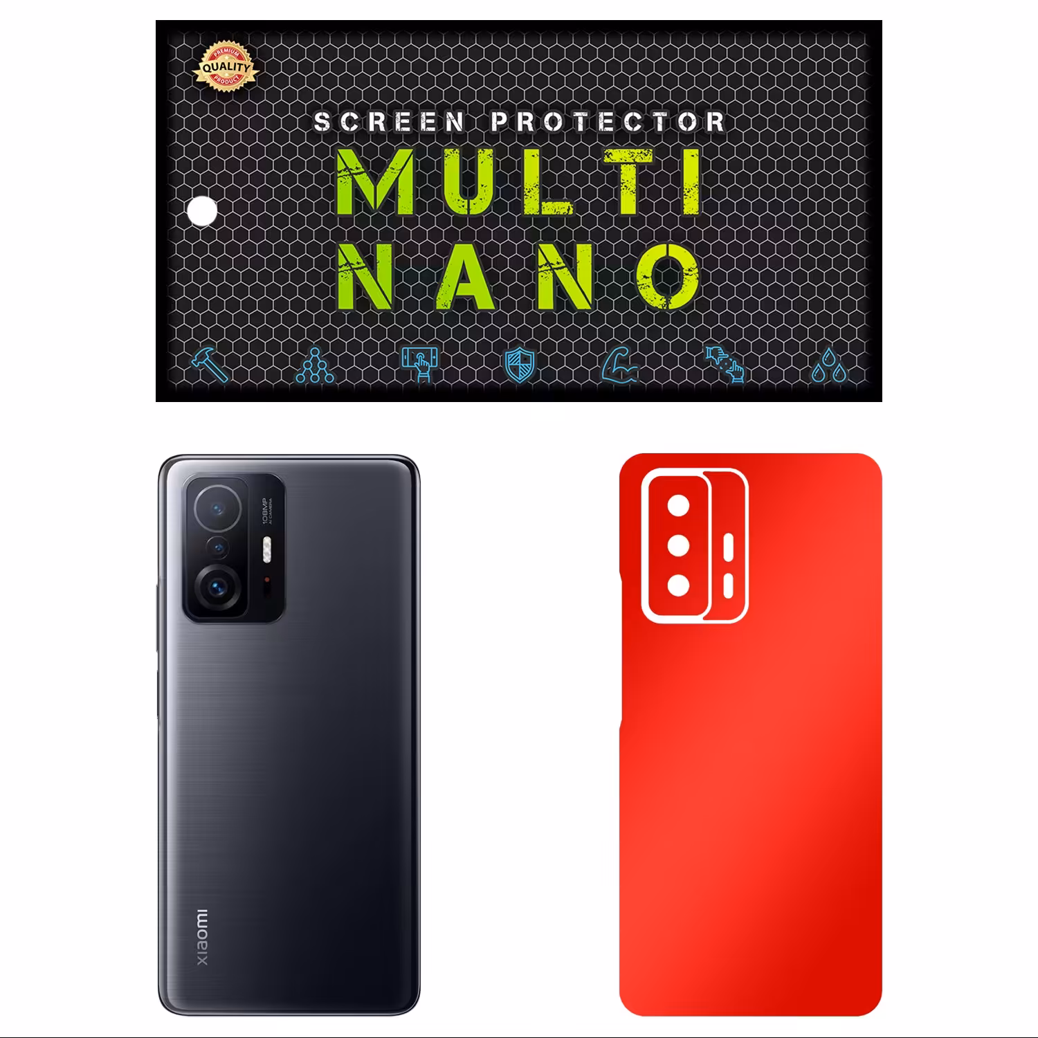 برچسب پوششی مولتی نانو مدل X-F1M برای موبایل شیائومی 11T Pro رنگ قرمز مات