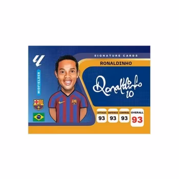 اسباب بازی شانسی کیمدی مدل کارت امضا رونالدینهو