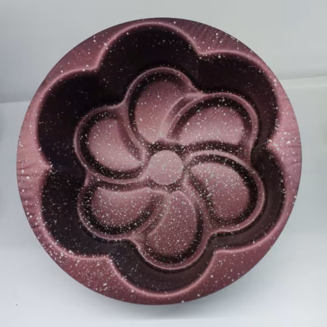 قالب تفلون گرانیتی ته چین و کته تک نفره طرح گل پیچ