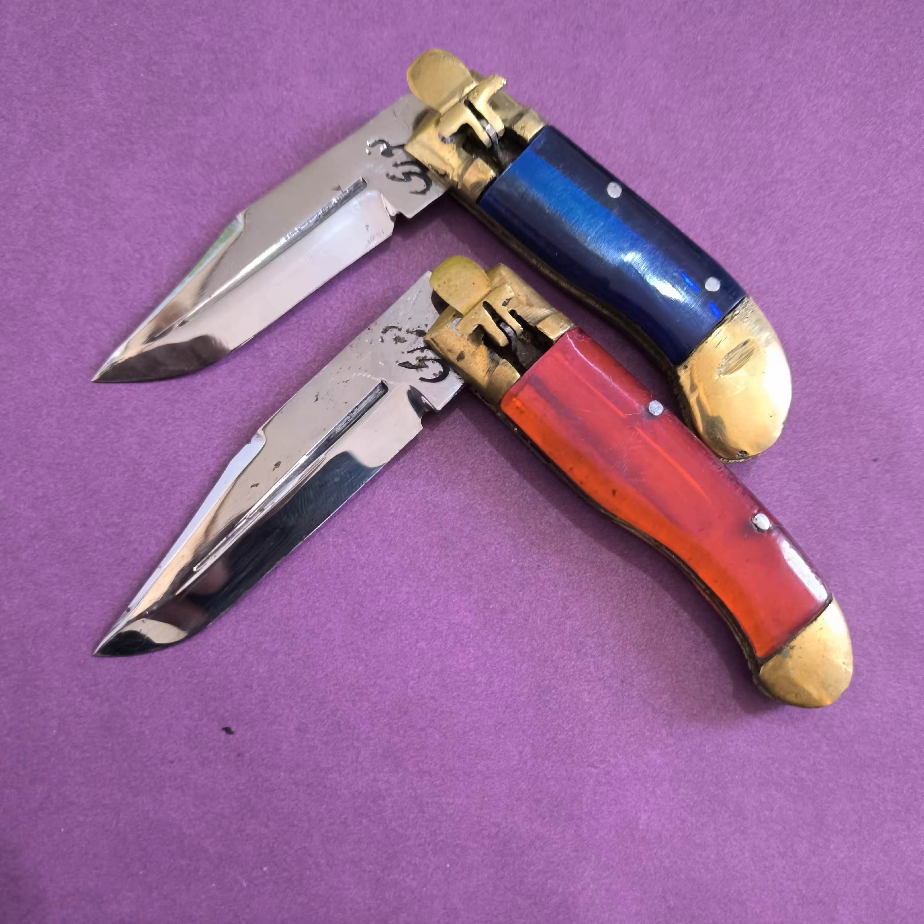 چاقوی فشاری (ضامن دار ) فولادی زنجان سایز  کوچک