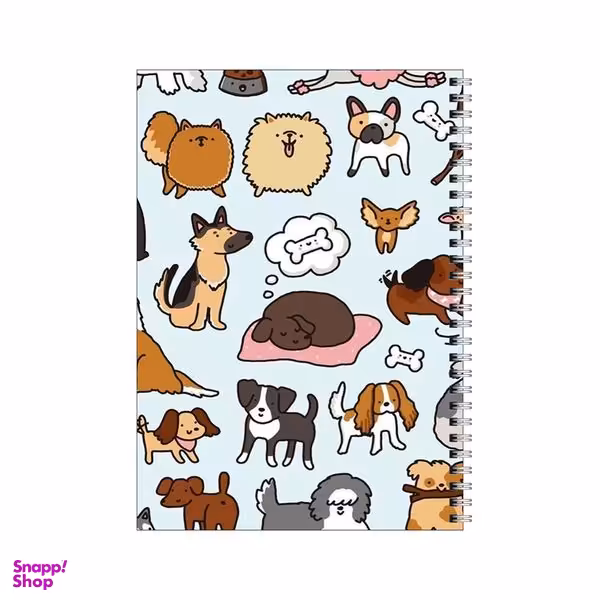 دفتر مشق 100 برگ بامبیلیپ طرح پترن هاپو و استخوان کد 6931109