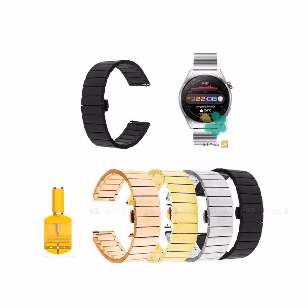 بند ساعت هواوی واچ Huawei Watch 3 Pro استیل One Bead