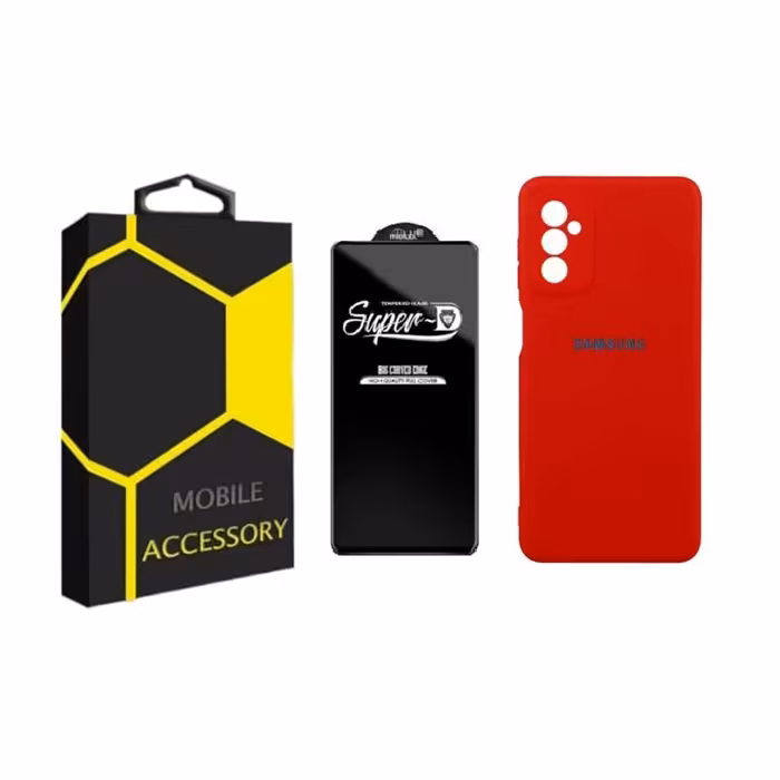 کاور سیلیکونی برای گوشی موبایل سامسونگ Galaxy M52 به همراه محافظ صفحه نمایش