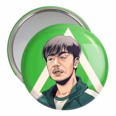 آینه جیبی خندالو مدل چو سانگوو بازی مرکب Squid Game کد 10800