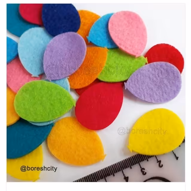 بادکنک نمدی رنگارنگ 50 عددی