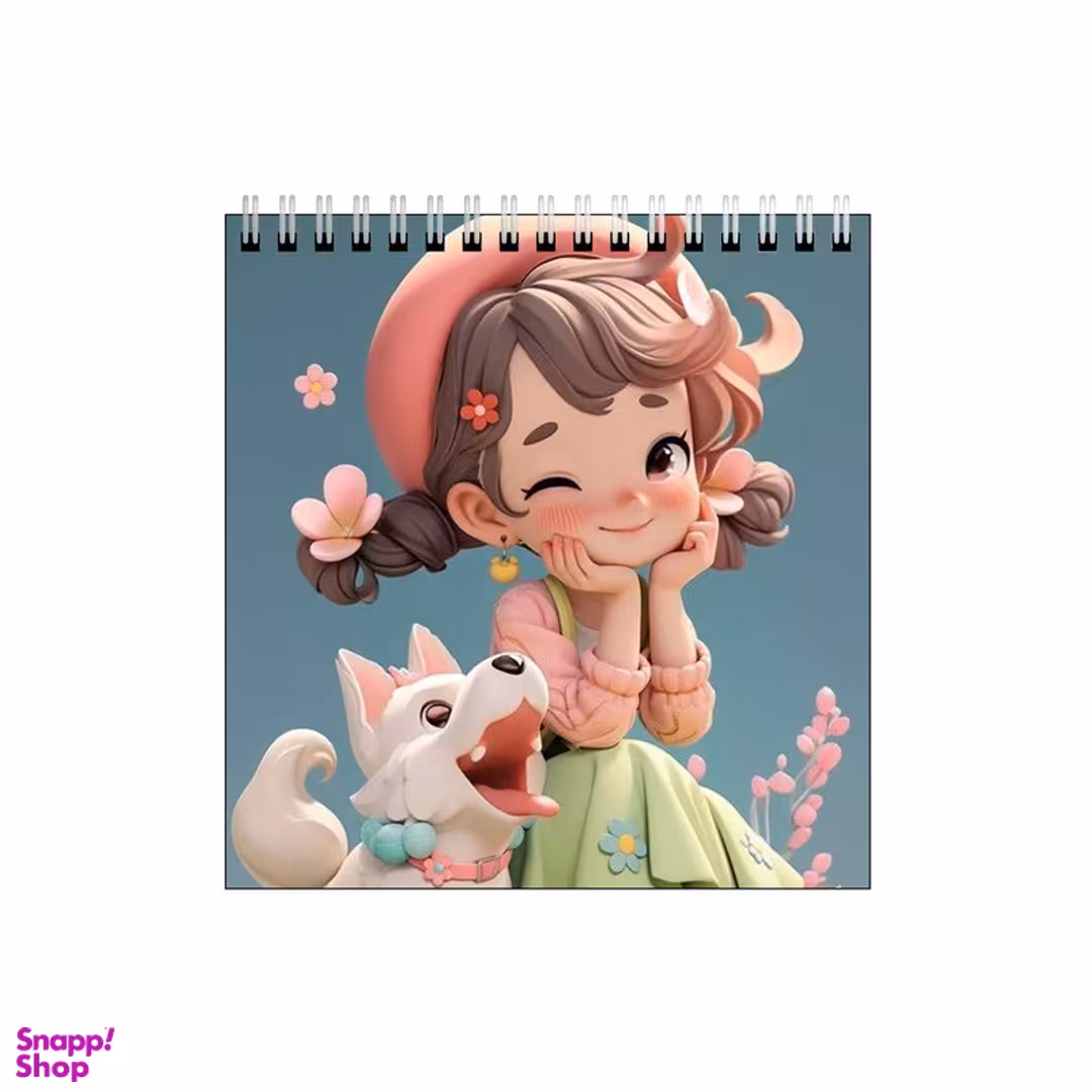 دفتر طراحی بامبیلیپ طرح دختر چشم زن و سگ کد 7041812