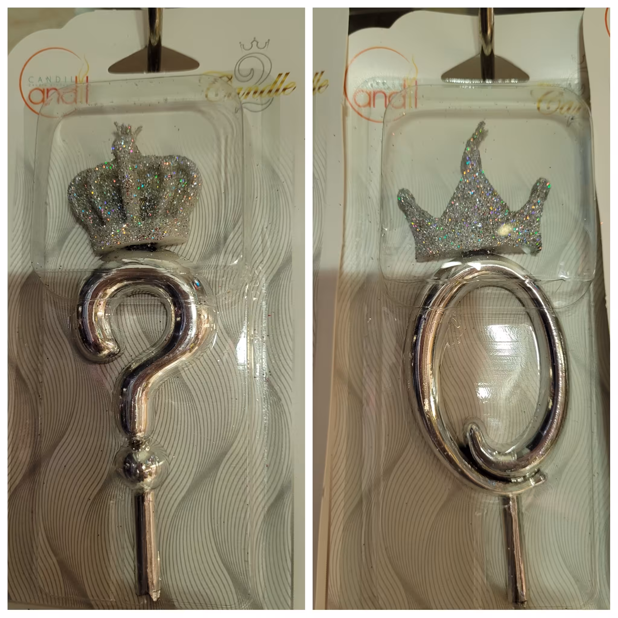 شمع عددی مدل تاج دار شامل تمام اعداد یک تا نه بسیار زیبا و با کیفیت