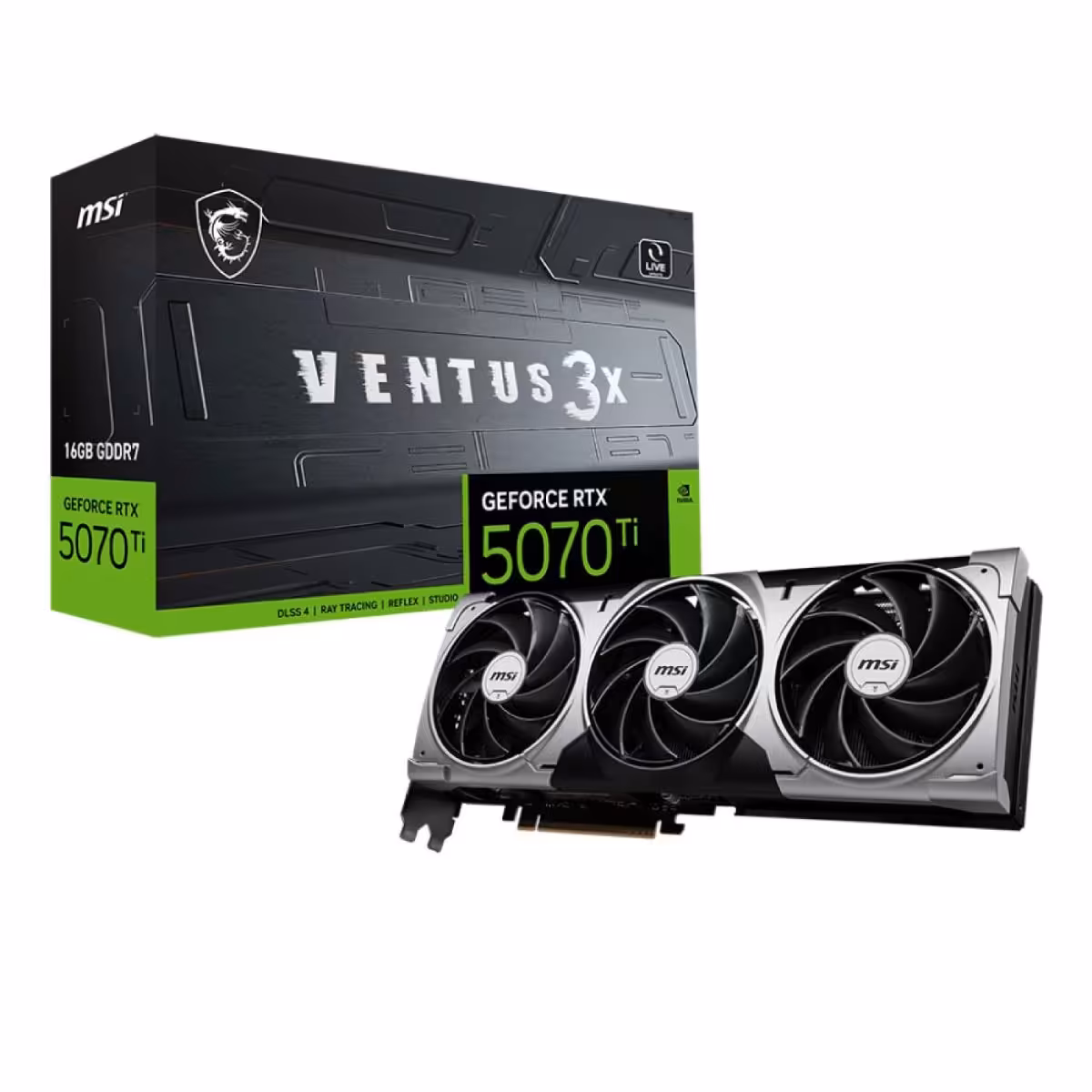 خرید کارت گرافیک MSI GeForce RTX 5070 Ti 16G Ventus 3X با بهترین قیمت