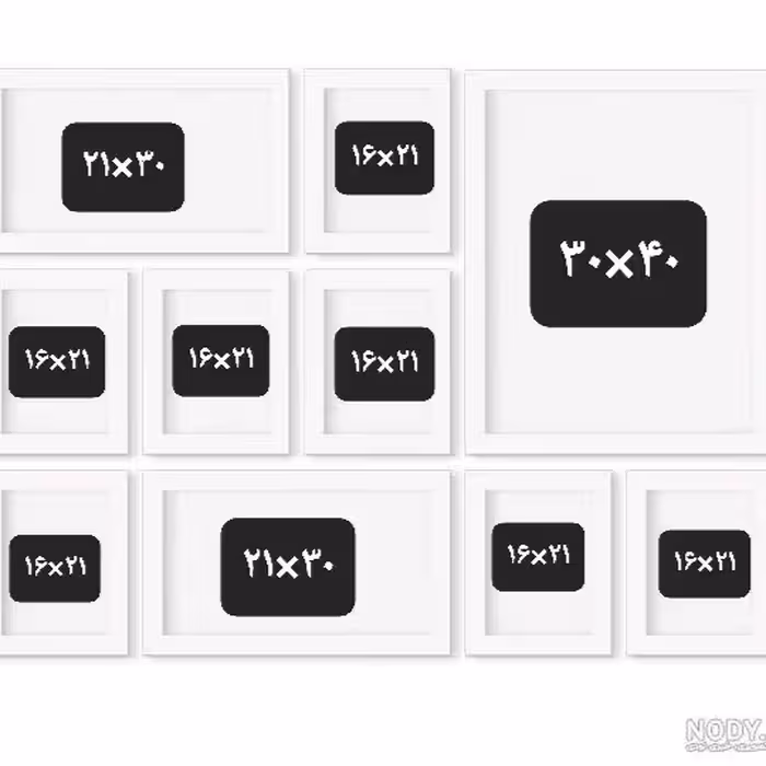 مجموعه قاب عکس  عمق دار 10عددی سفید شامل 2قاب21در30و 7قاب16در21و  1قاب30در40بسیار با کیفیت