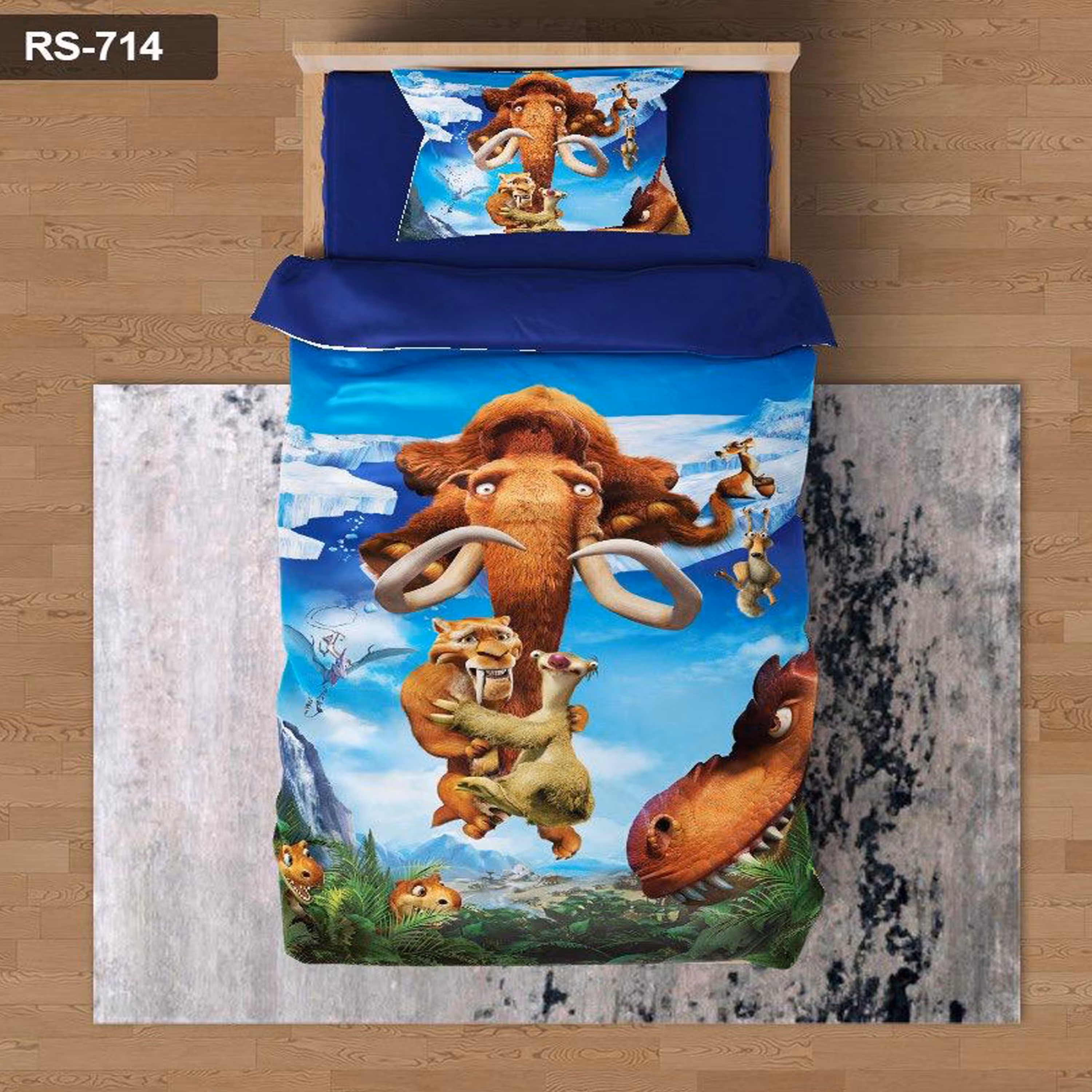 سرویس روتختی 1 نفره تنسل چاپی برندترک لند (Turk Land)  کد rs 714