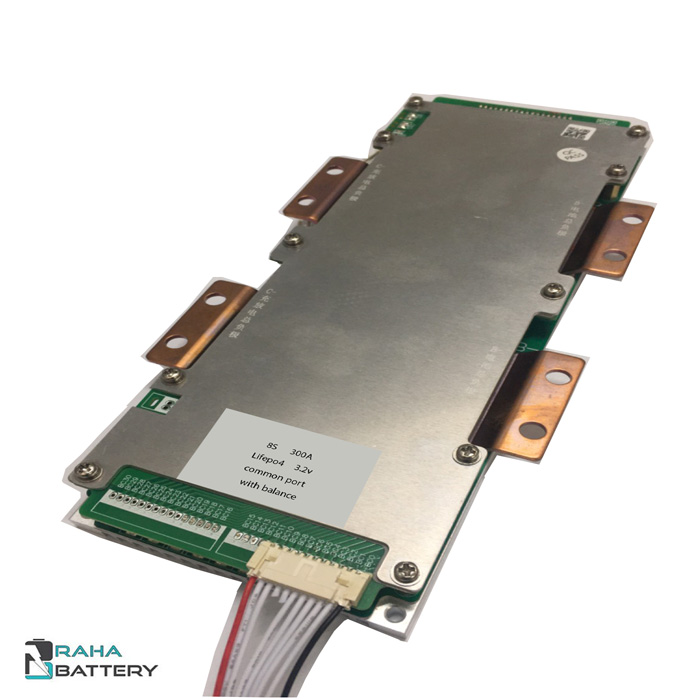 برد محافظ BMS PCM باتری لیتیوم (LFP) 8 سل 300A آمپر 32V