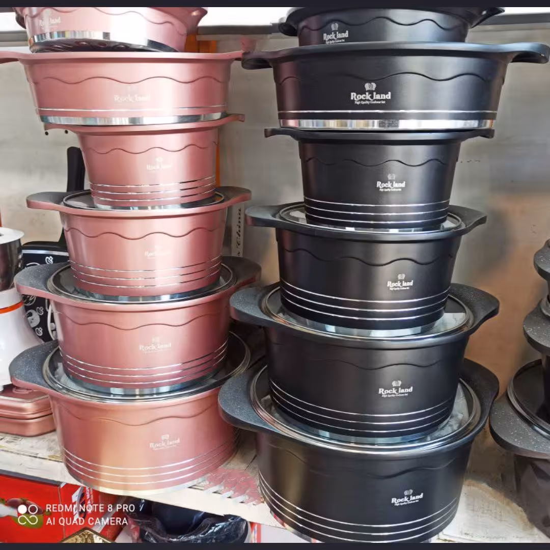 سرویس قابلمه 14پارچه راکلند کفرینگی  5500 چهاررنگ موجوده استعلام بگیرید راکلندطوسی نسکافه ای رزگلد