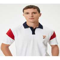 تی شرت یقه پولو سفید مردانه POLO YAKA T اورجینال Koton