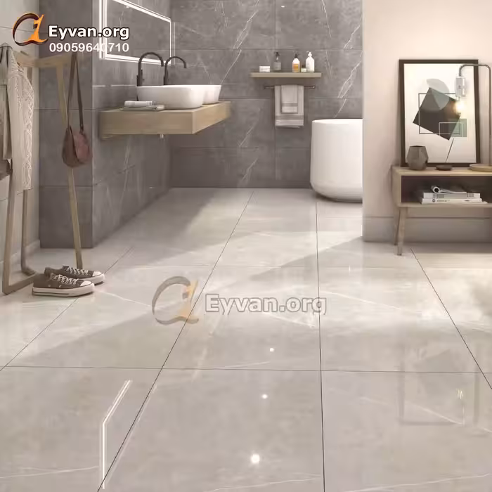 سرامیک براق سوپرپولیش قهوه ای کرم کد 11360