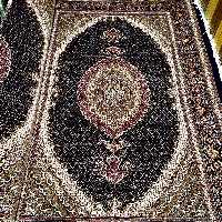 فرش دستبافت ماهی خرّم بافت خوی اندازه 6 متری سرمه ای کد 141