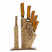 ست کامل چاقو آشپزخانه مروارید زنجان همراه استند هدیه