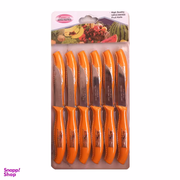 کارد میوه خوری مدل ماربل کد 2 بسته 12 عددی