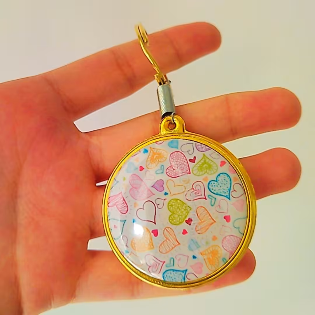 جاکلیدی آینه دار طلایی