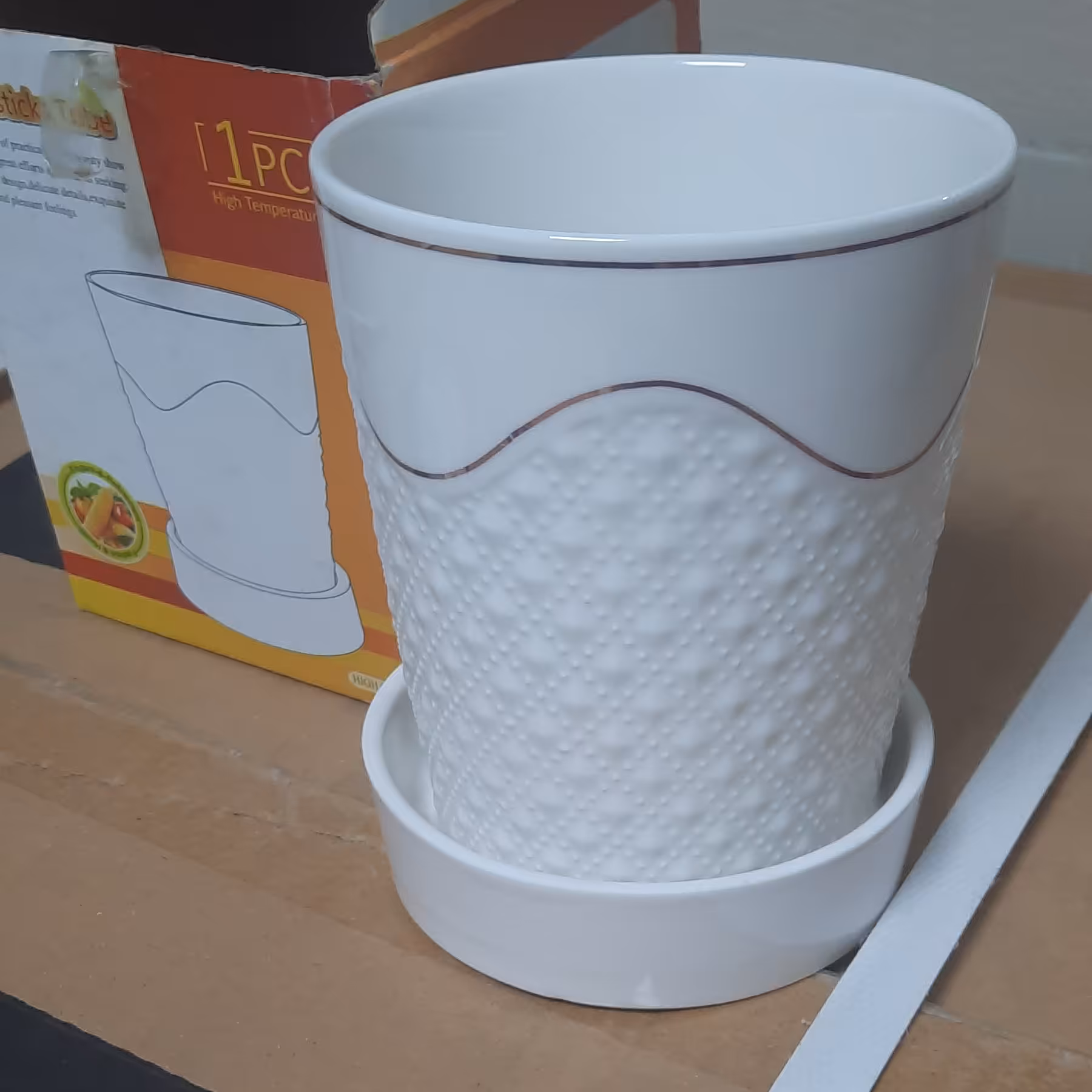 جا قاشقی سرامیکی لب طلا