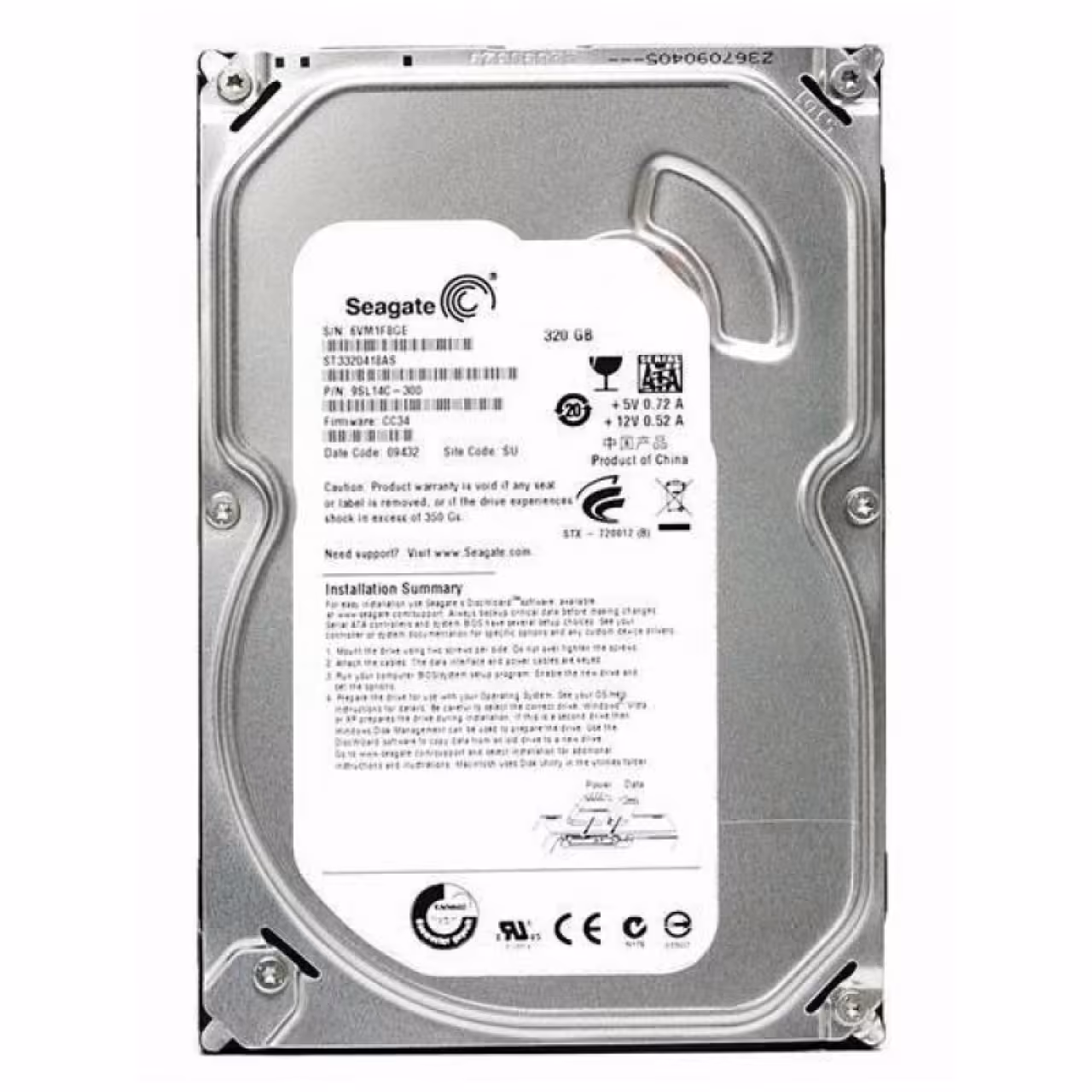 هارد دیسک اینترنال سیگیت مدل ST3320 ظرفیت 320 گیگابایت