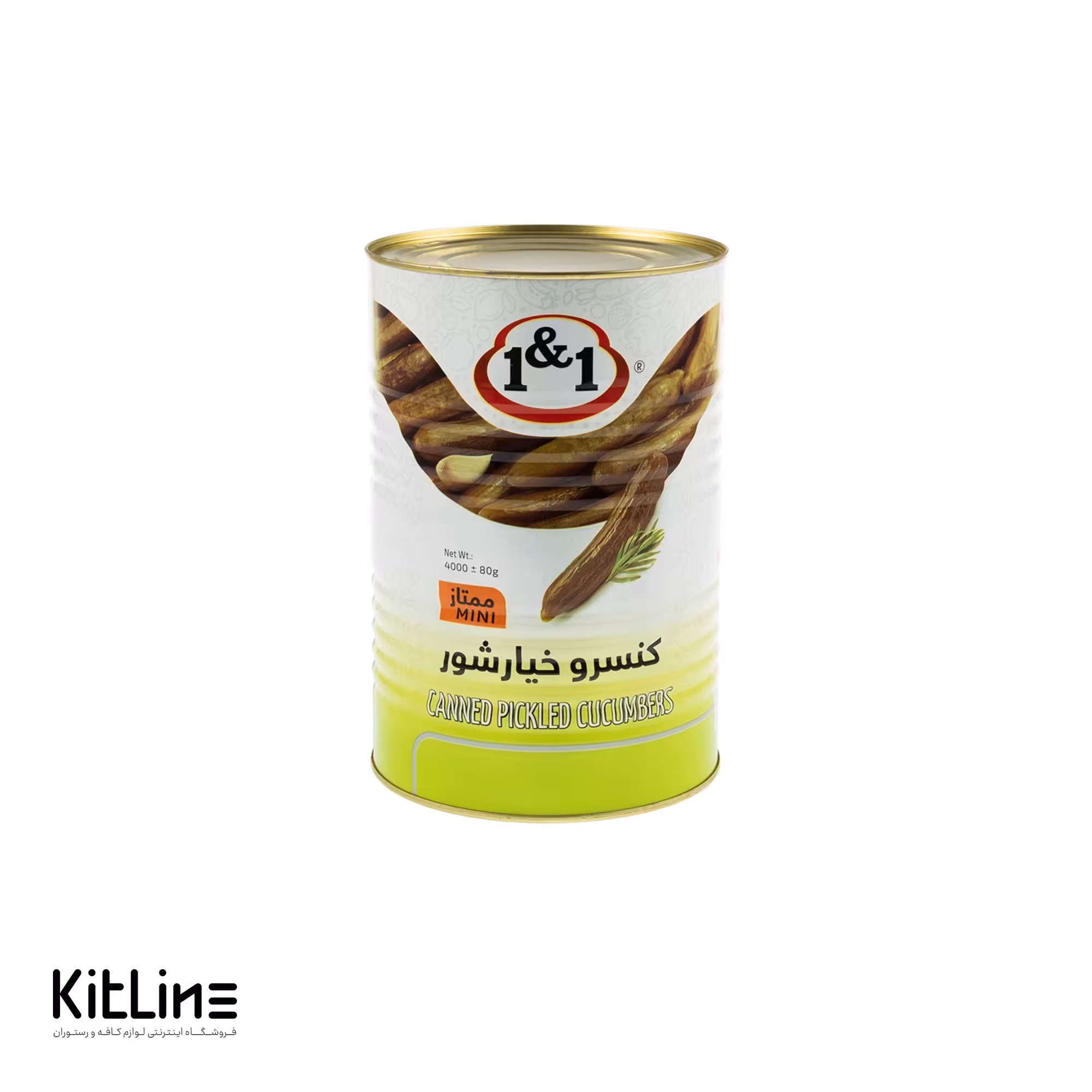 کنسرو خیار شور یک و یک 4 کیلوگرمی