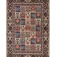 گلیم  (5-3) -طرح خشتی رنگ کرم(پالت رنگ دستار)-ارسال پس کرایه