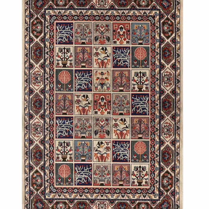 گلیم  (5-3) -طرح خشتی رنگ کرم(پالت رنگ دستار)-ارسال پس کرایه