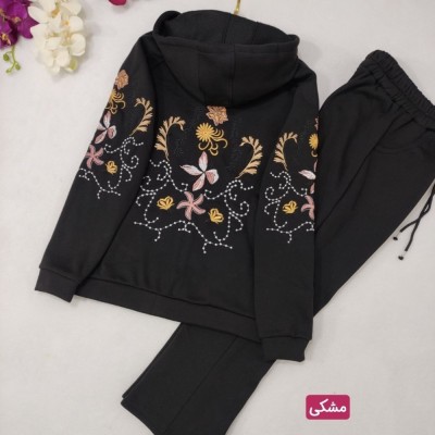 ست سویشرت شلوار گلدوزی