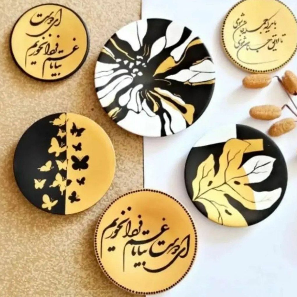 ست دیوارکوب طلایی مشکی واسه دیزاین عیدمنزلتنو زیبا کنین با کمترین قیمت