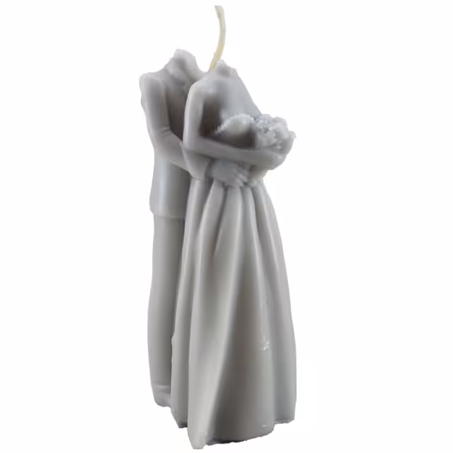 شمع دست ساز طرح عروس و داماد