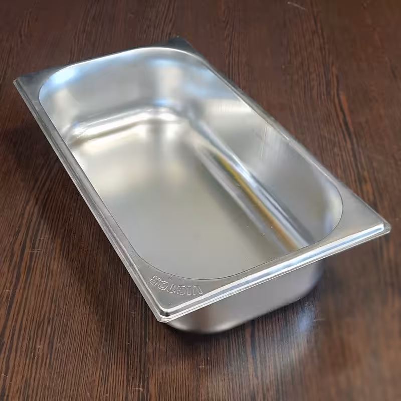 لگن بن ماری 1.3 استیل عمق  6.5  قطر 0.8 بدون درب(اندازه 32.5 در 17.5 سانتی متر)