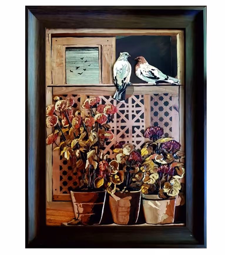 تابلو منبت و معرق برجسته طرح رئال کد 034