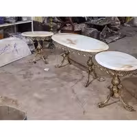 ست میز عسلی و جلو مبلی برنزی