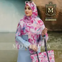 ست کیف مخمل و روسری نخی برند مونتلا  طرح گلرخ(ارسال به سراسر کشور)