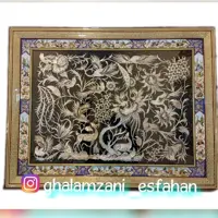 تابلو قلمزنی خاتم و نقاشی مینیاتور اسب و شکار