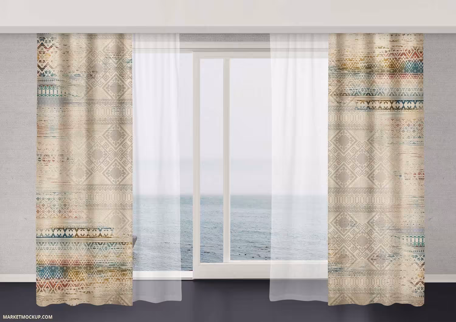 پرده سنتی رنگی