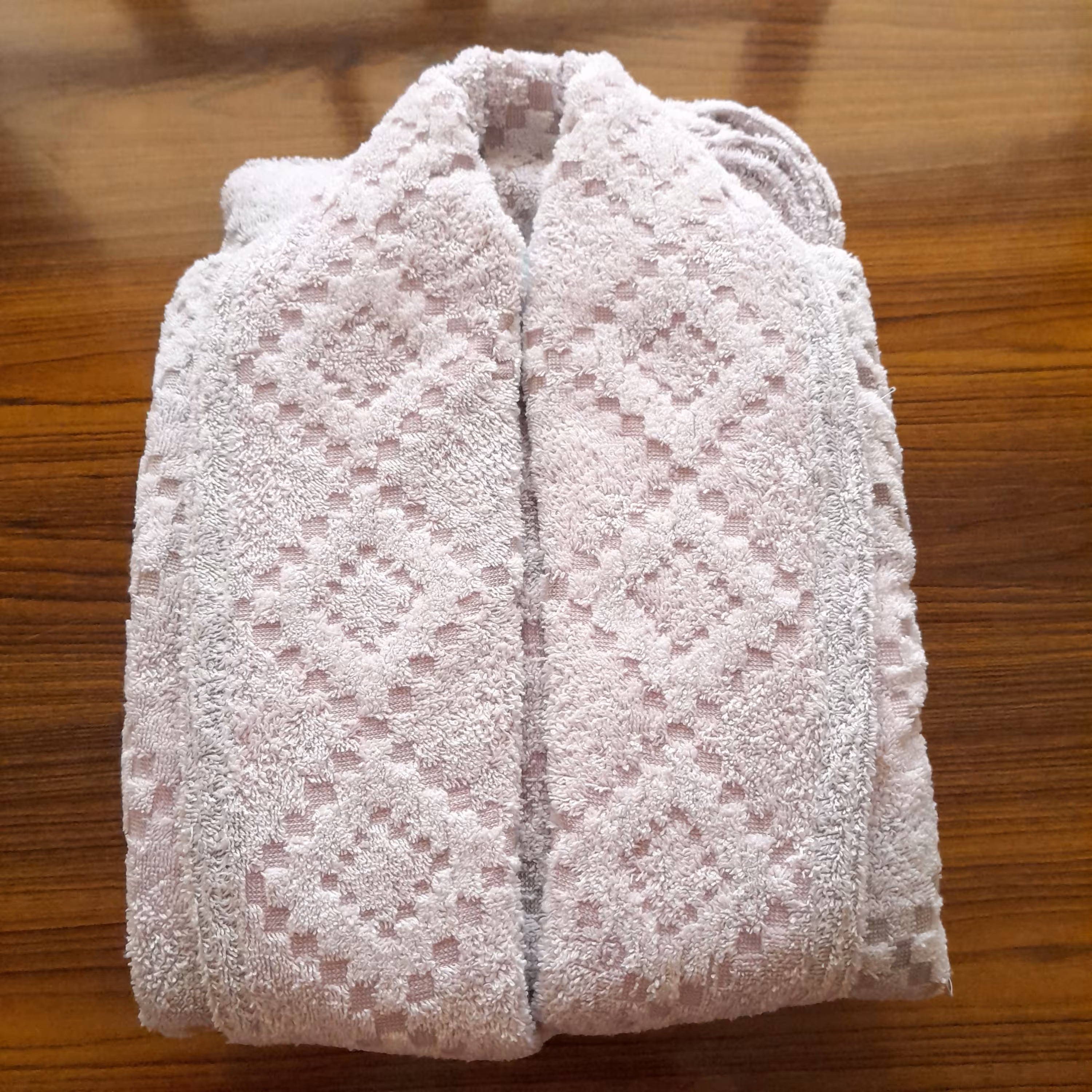 حوله پالتویی ترک ماندگار سایز 125 کیفیت اعلا  روبدوشام صورتی تنپوش رزاق