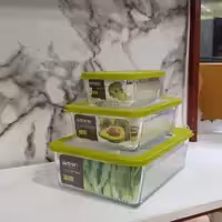 ظروف شیشه ای شیار دار لیمون 