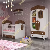 سرویس خواب نوزاد مدل کلبه نوزادی