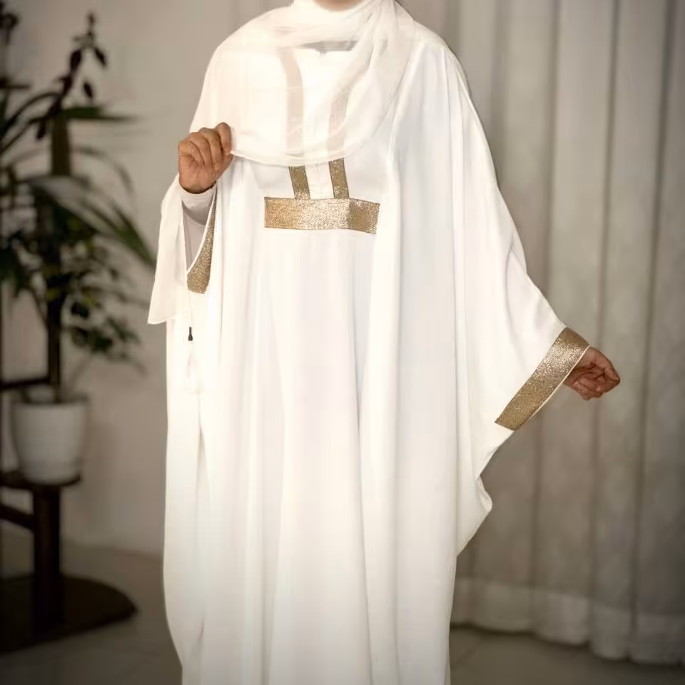 عبای عروس با جنس کرپ الیزه و ارسال رایگان 