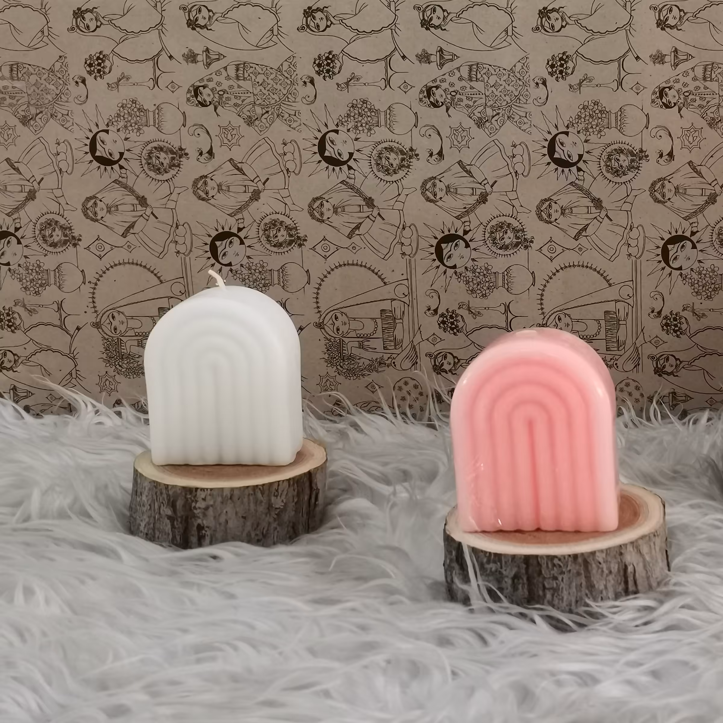 شمع رنگین کمان در اندازه 10 سانت 