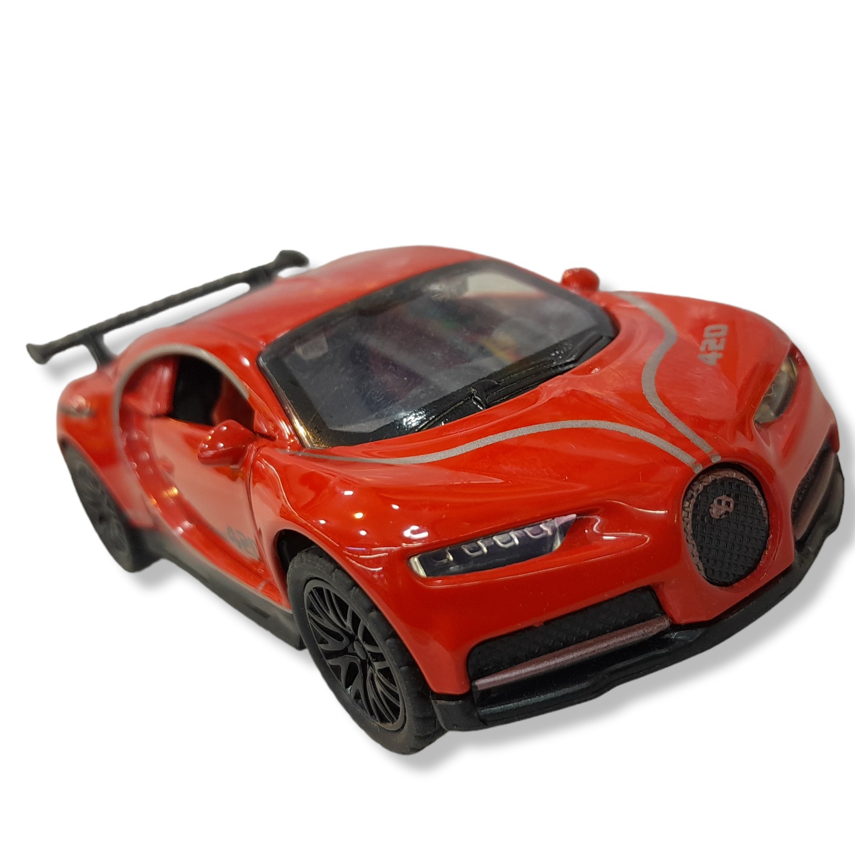ماشین فلزی بوگاتی شیرون Bugatti Chiron  قرمز ،ماشین فلزی عقبکش 