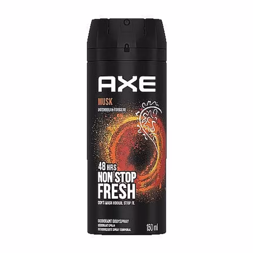 اسپری بدن آکس مدل ماسک Axe Musk non stop fresh حجم 150 میل