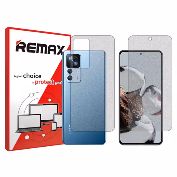 گلس صفحه نمایش و پشت گوشی شیائومی 12T Pro مدل مات برند ریمکس کد SS