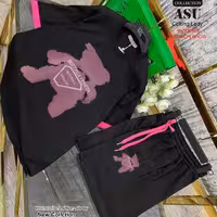 ست تیشرت و شلوارک بسیار جذاب و با کیفیت جنس ویسکوز فول تابستانی