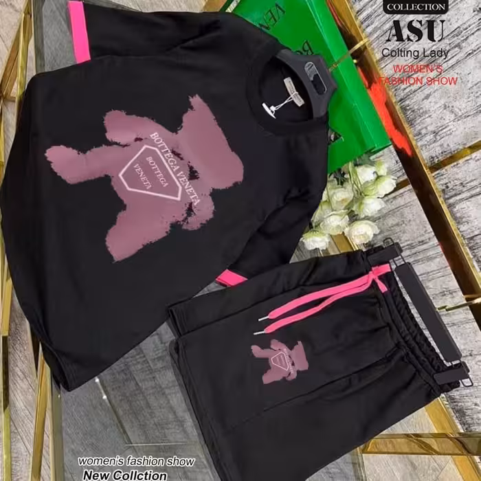 ست تیشرت و شلوارک بسیار جذاب و با کیفیت جنس ویسکوز فول تابستانی