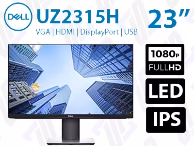 مانیتور Dell UZ2315H دل سایز 23 اینچ استوک FHD W-LED IPS PLS
