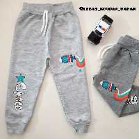 شلوار اسلش چاپدار اسپرت پسرانه و دخترانه، چاپ موشک و ستاره، در دو رنگ، مناسب 3 ماه تا 2.5 سال، جنس ملانژ